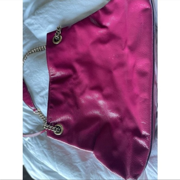 Gucci Soho medium size/Gucci Soho Medium Black Double Leather Chain Shoulder Bag - Picture 5 of 16